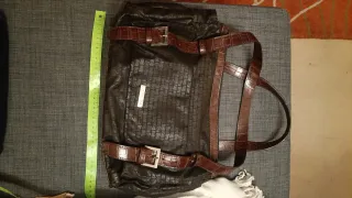 Set 2 borse similpelle marrone e nera