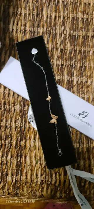 Bracciale donna farfalle rosate con glitter