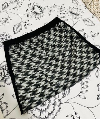 Falda Mango Lentejuelas Negra y gris