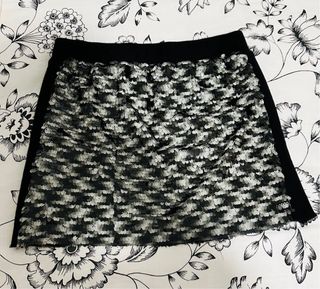 Falda Mango Lentejuelas Negra y gris