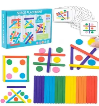 Juego Montessori Patrones Colores Palitos