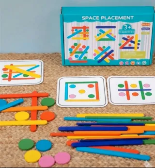 Juego Montessori Patrones Colores Palitos