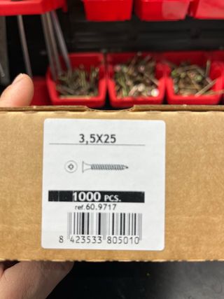 Tornillos 3,5x25mm - Caja 1000 uds