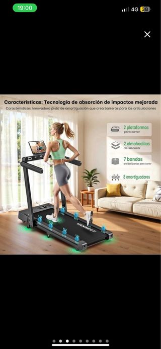 NUEVA Cinta de Correr 1-14Km/H con Inclinación