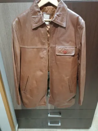 Chaqueta de piel marrón Talla 50