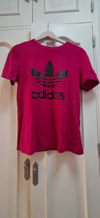 Camiseta Adidas Rosa Logo Trefo