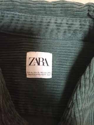 Camisa de pana verde