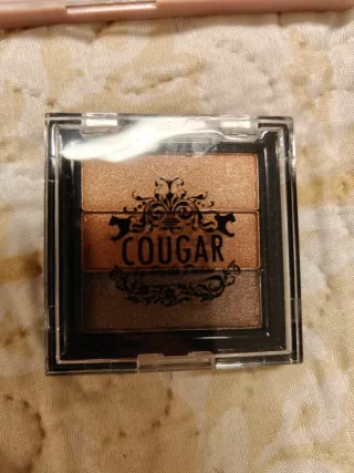 Paleta 3 sombras COUGAR marrón y dorado