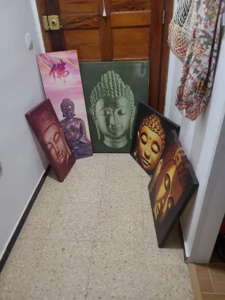 5 Cuadros Buda Diferentes Tamaños