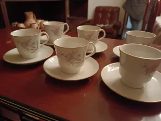 Set 6 tazas Porzellan Vigo con platillos