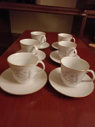 Set 6 tazas Porzellan Vigo con platillos