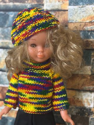 Conjunto Nancy: Jersey y Gorro Arcoíris