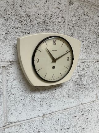 OROLOGIO VINTAGE CERAMICA ZARWATH PARETE MECCANICO