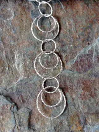 Pulsera Plata Ley Aro Círculos