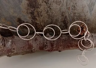 Pulsera Plata Ley Aro Círculos