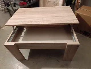 Mesa de centro elevable con almacenaje