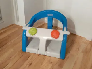 Asiento Bañera Bebé Azul y Blanco