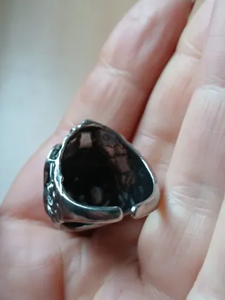 Anello Argento Testa Drago regolabile