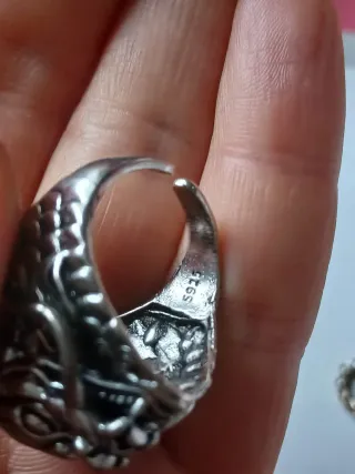 Anello Argento Testa Drago regolabile