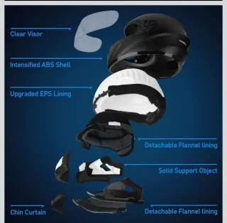 Casco Moto Integral Favoto Negro