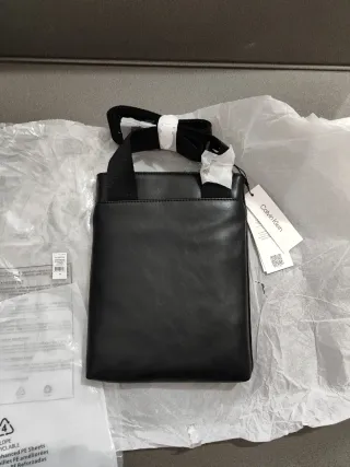 Calvin Klein borsello originale black pelle Nuovo
