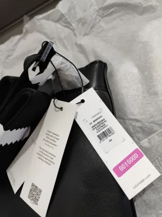 Calvin Klein borsello originale black pelle Nuovo