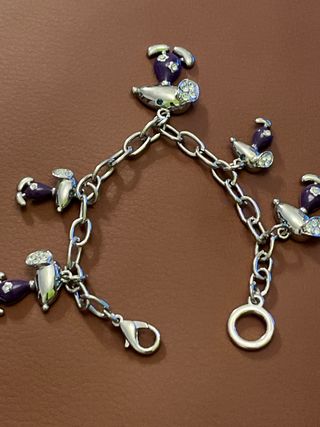 Bracciale anni 60 smaltato placcato argento