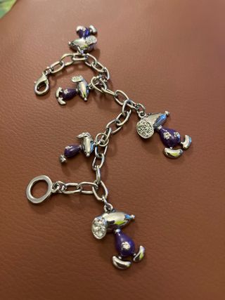 Bracciale anni 60 smaltato placcato argento