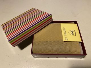 Portafoglio vera pelle blu e viola