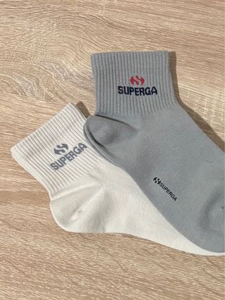 Calcetines Superga Talla 35-37 Gris y Blanco