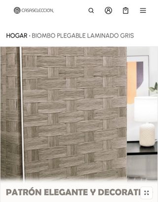 Biombo Plegable Gris Laminado