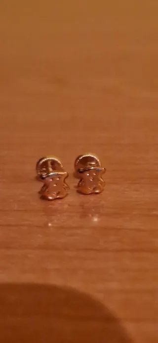 Pendientes Oso  oro