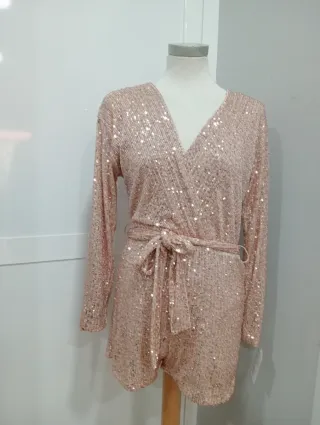 Mono lentejuelas fiesta  oro