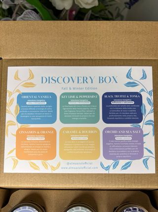 Discovery Box candele soy wax fatte a mano