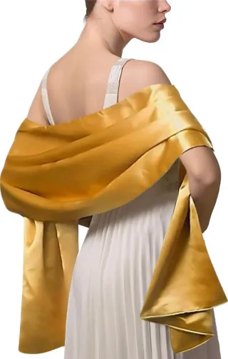 Pañuelo de seda dorado