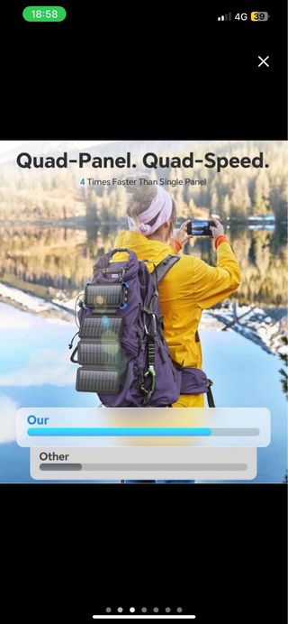 NUEVO Cargador Solar 26800mAh 4 Paneles USB C