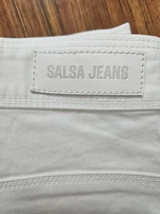 Pantalón vaquero SALSA blanco