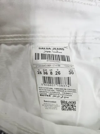 Pantalón vaquero SALSA blanco