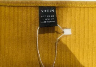 Camiseta SHEIN amarilla manga larga