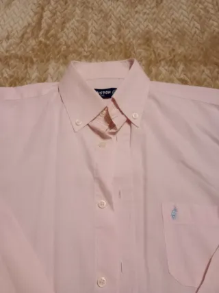 Camisa clásica niño rosa