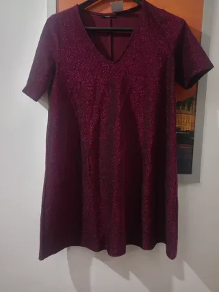 Vestido fiesta fucsia brillante