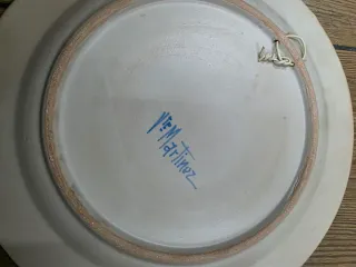 2 Piatti Decorativi in Ceramica Blu