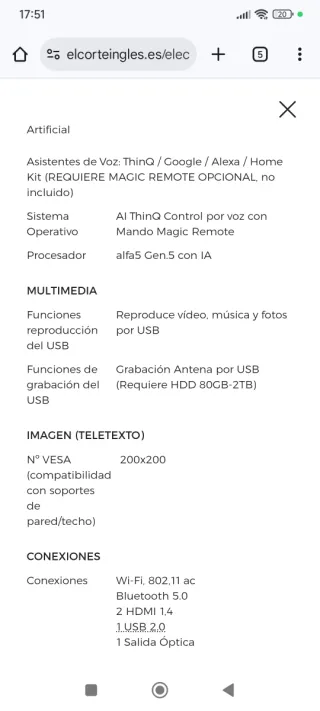 OFERTA NOCHEBUENA TV LG Full LED 32 Smart