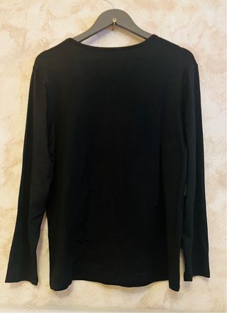 Camiseta letra de Moschino Manga Larga Negra