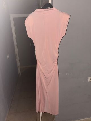 Vestido rosa elegante talla única