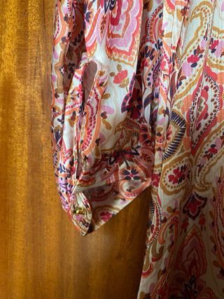 Vestido seda Zara estampado floral