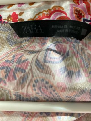 Vestido seda Zara estampado floral