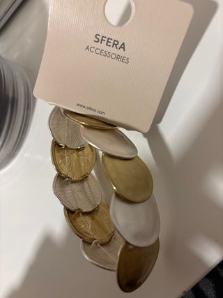 Pulsera Sfera eslabones dorados y plateados