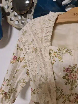 Vestido Fallera para niña 12 años Blanco