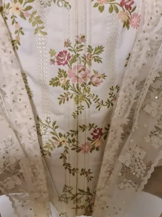 Vestido Fallera para niña 12 años Blanco